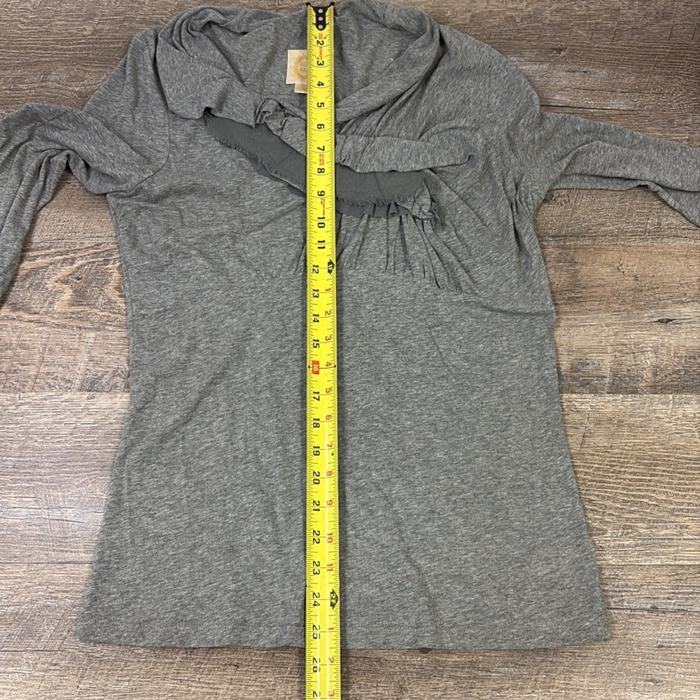 Anthropologie Ric Rac Ruffle Cowl Neck Top Size Medium - Picture 8 of 8